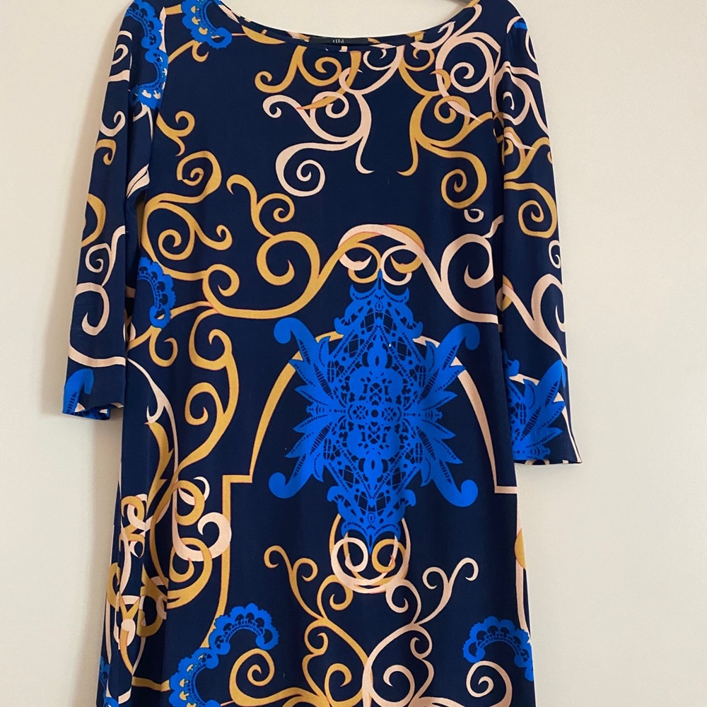 Tibi Long Sleeve Printed Dress